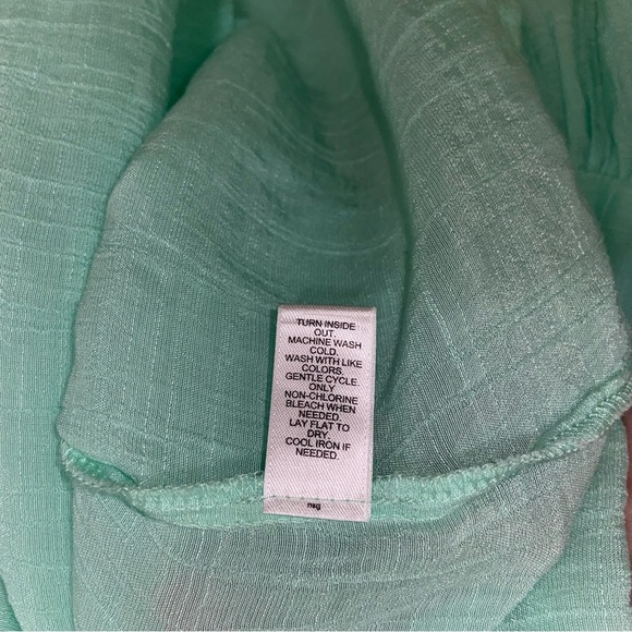 Mint Green Women's Top with Ruffles by CATO - Picture 6 of 9